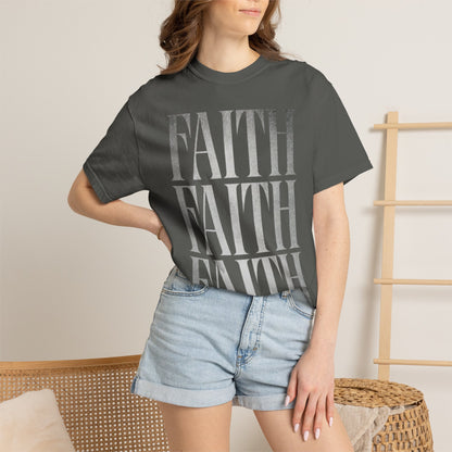 Faith Repeat T-shirt | Faith Typography Shirt, Religious Graphic Tee