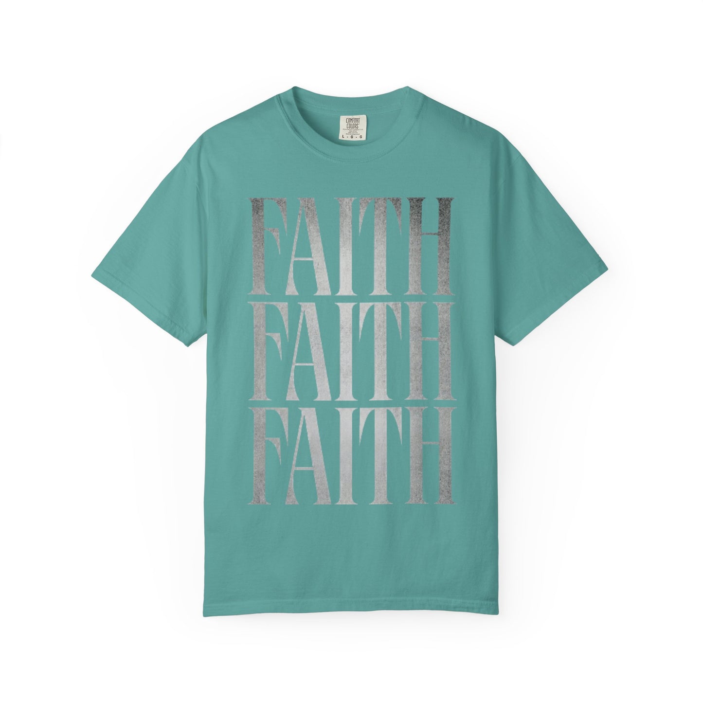 Faith Repeat T-shirt | Faith Typography Shirt, Religious Graphic Tee
