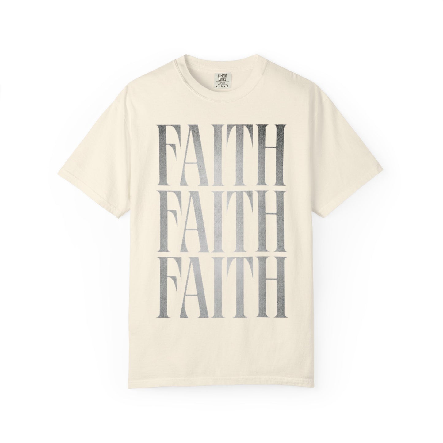 Faith Repeat T-shirt | Faith Typography Shirt, Religious Graphic Tee