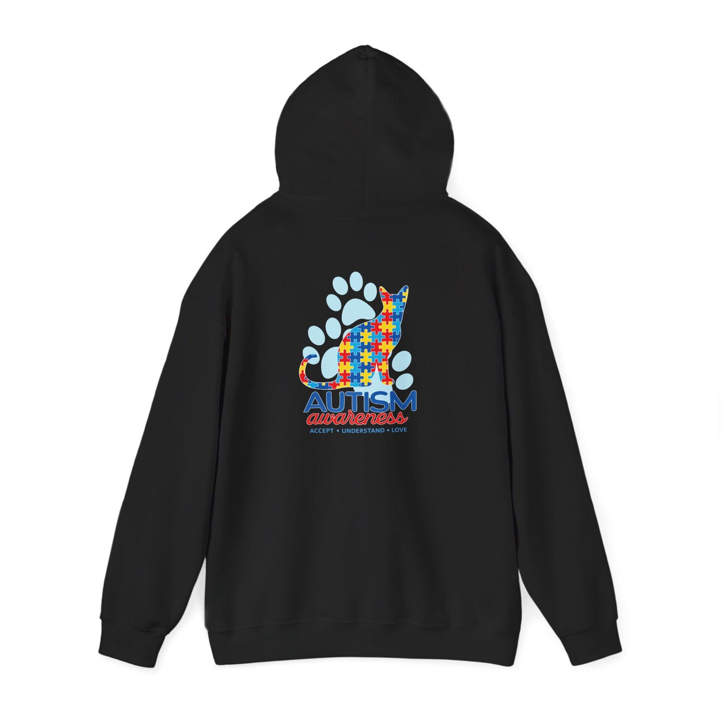 Autism Awareness Puzzle Cat Hoodie | Autism Awareness Sweatshirt