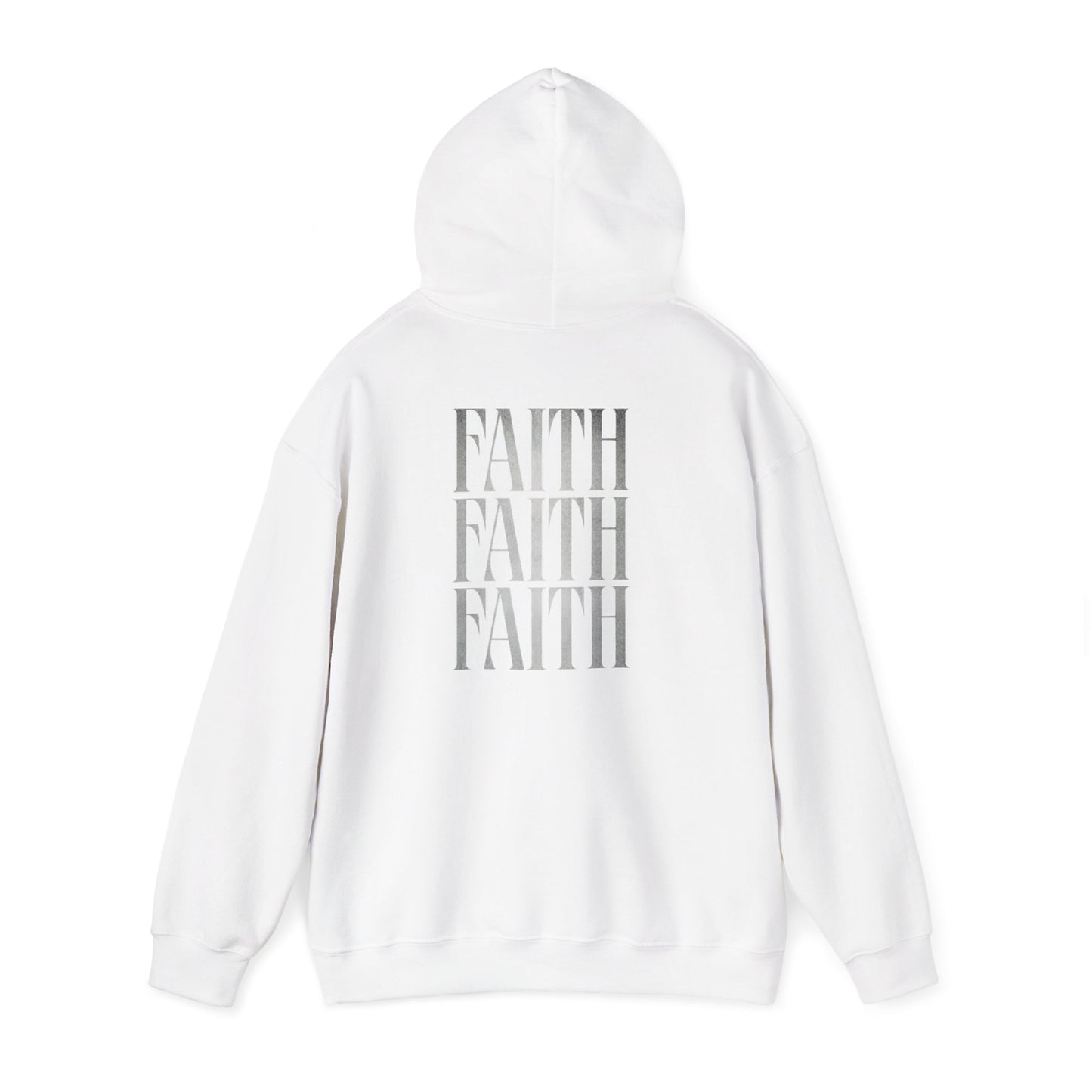 Minimal Cross Hoodie — Small Chest Christian Cross Graphic Hooded Sweatshirt