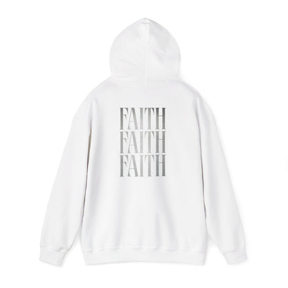 Minimal Cross Hoodie — Small Chest Christian Cross Graphic Hooded Sweatshirt