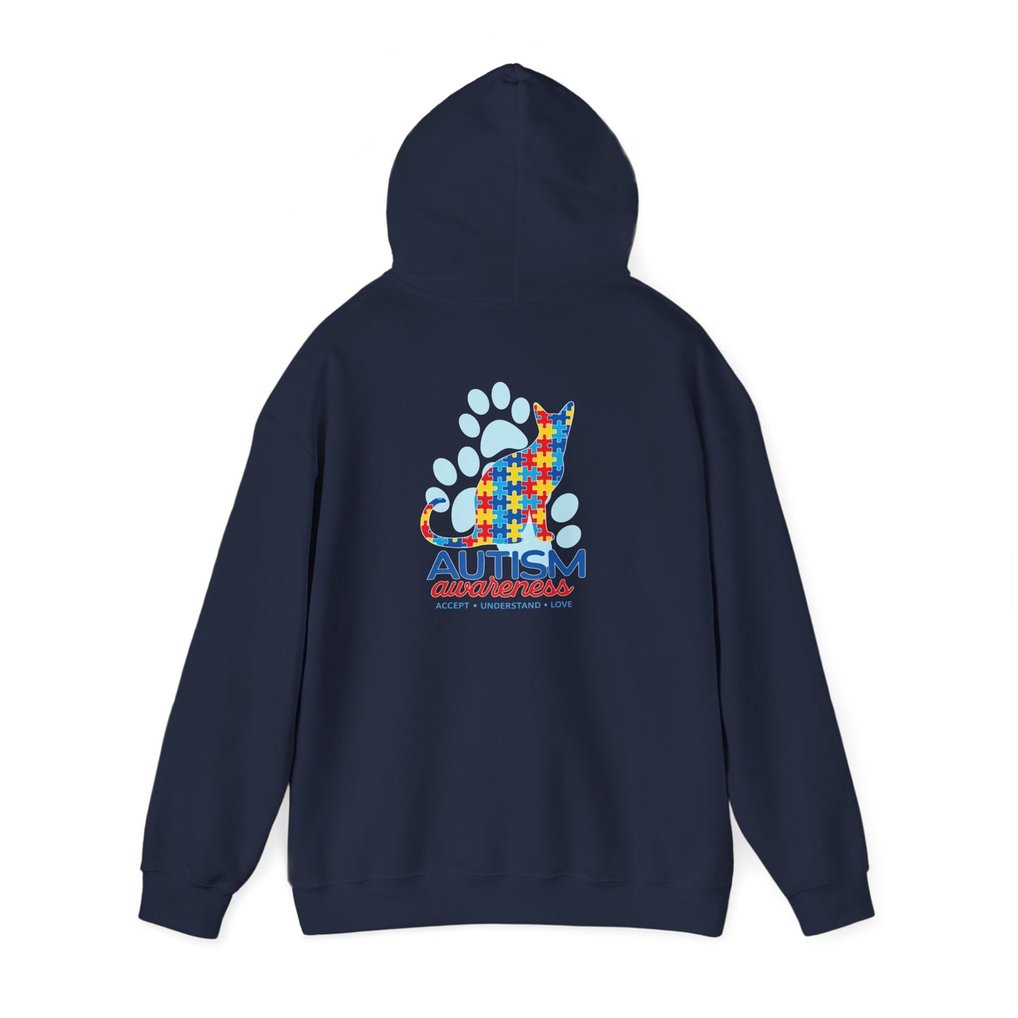 Autism Awareness Puzzle Cat Hoodie | Autism Awareness Sweatshirt