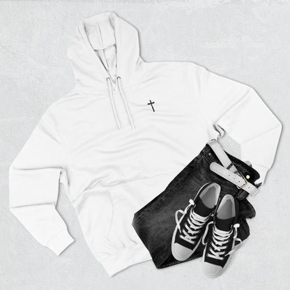 Jesus Typography Cross Hoodie | Christian Faith Religious Pullover
