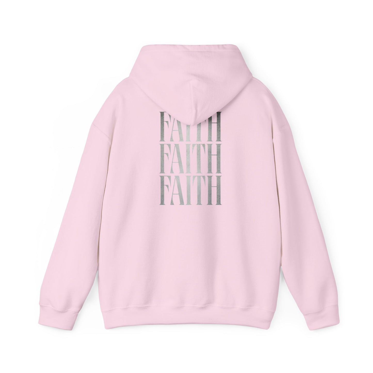 Minimal Cross Hoodie — Small Chest Christian Cross Graphic Hooded Sweatshirt