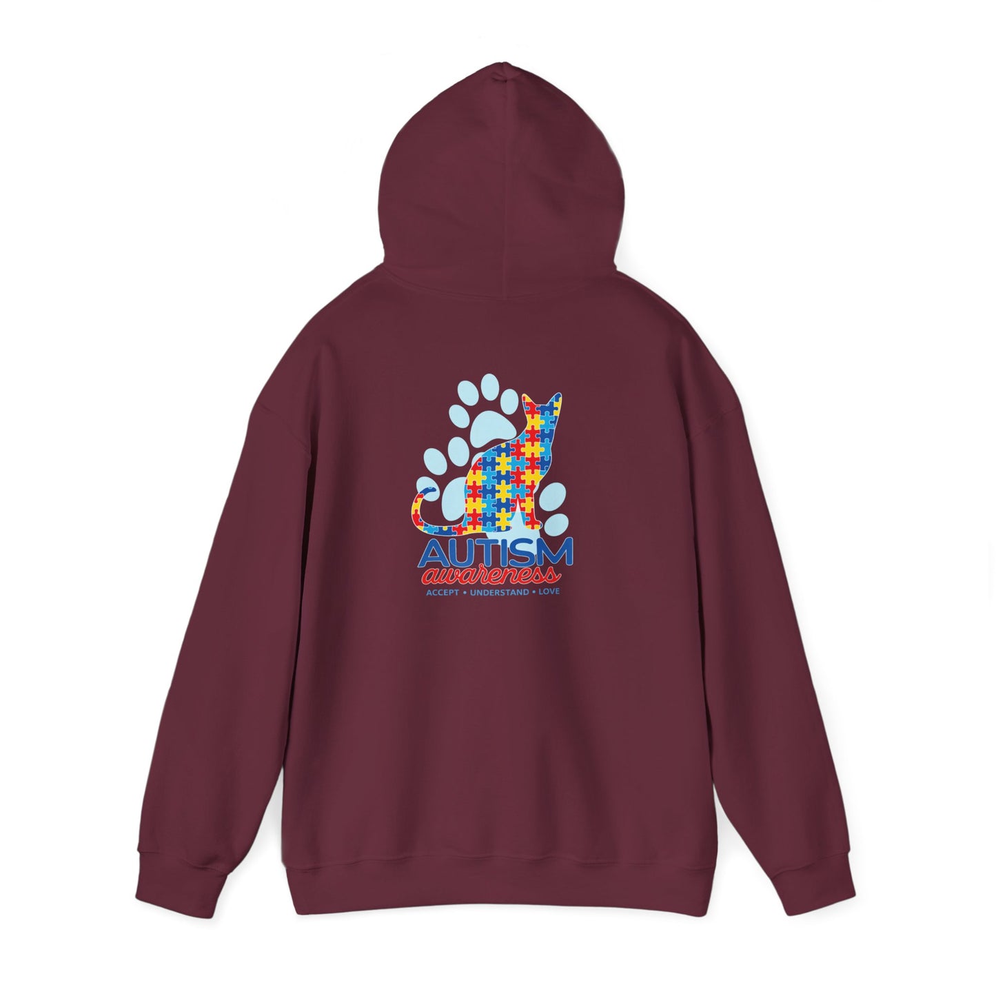 Autism Awareness Puzzle Cat Hoodie | Autism Awareness Sweatshirt