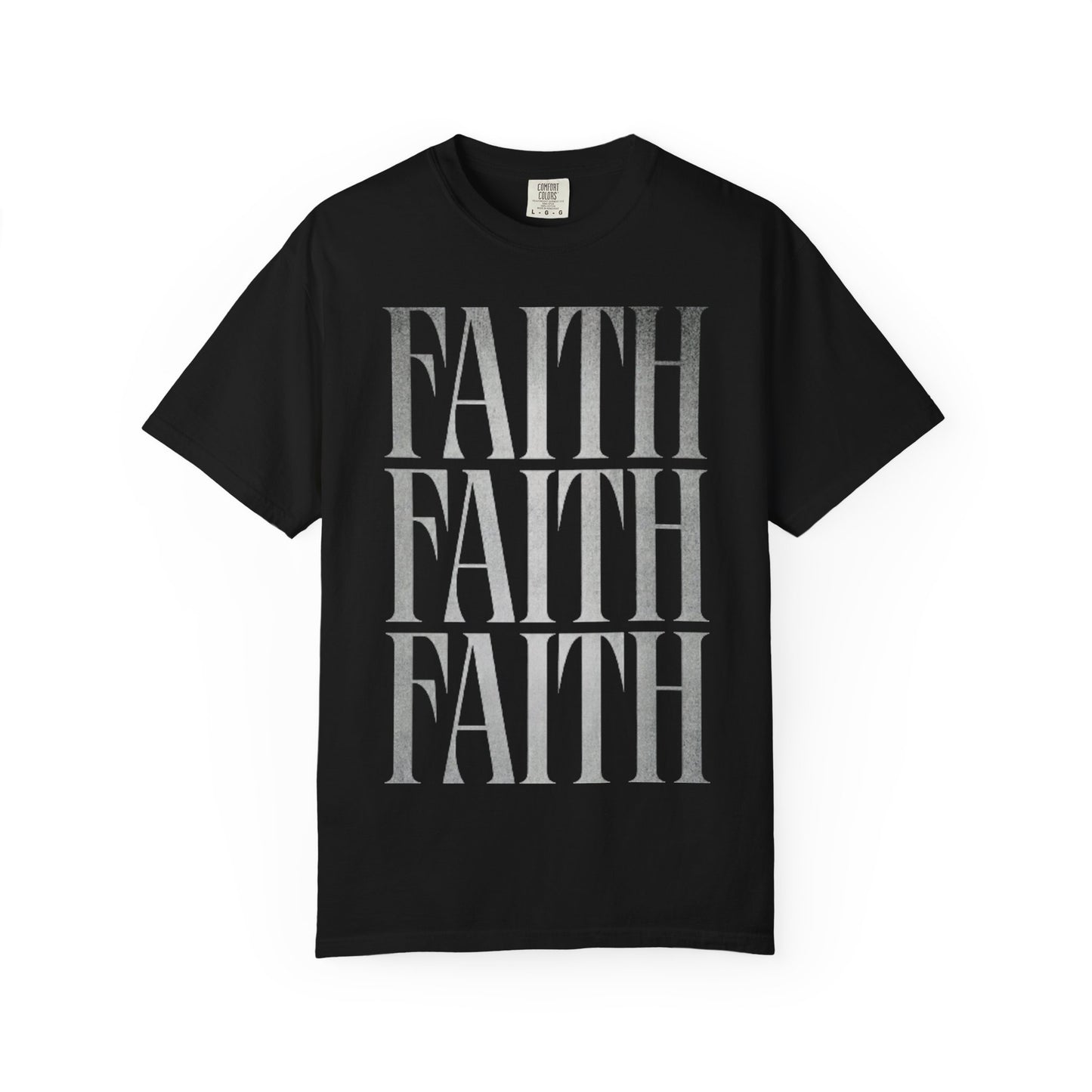 Faith Repeat T-shirt | Faith Typography Shirt, Religious Graphic Tee