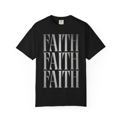 Faith Repeat T-shirt | Faith Typography Shirt, Religious Graphic Tee