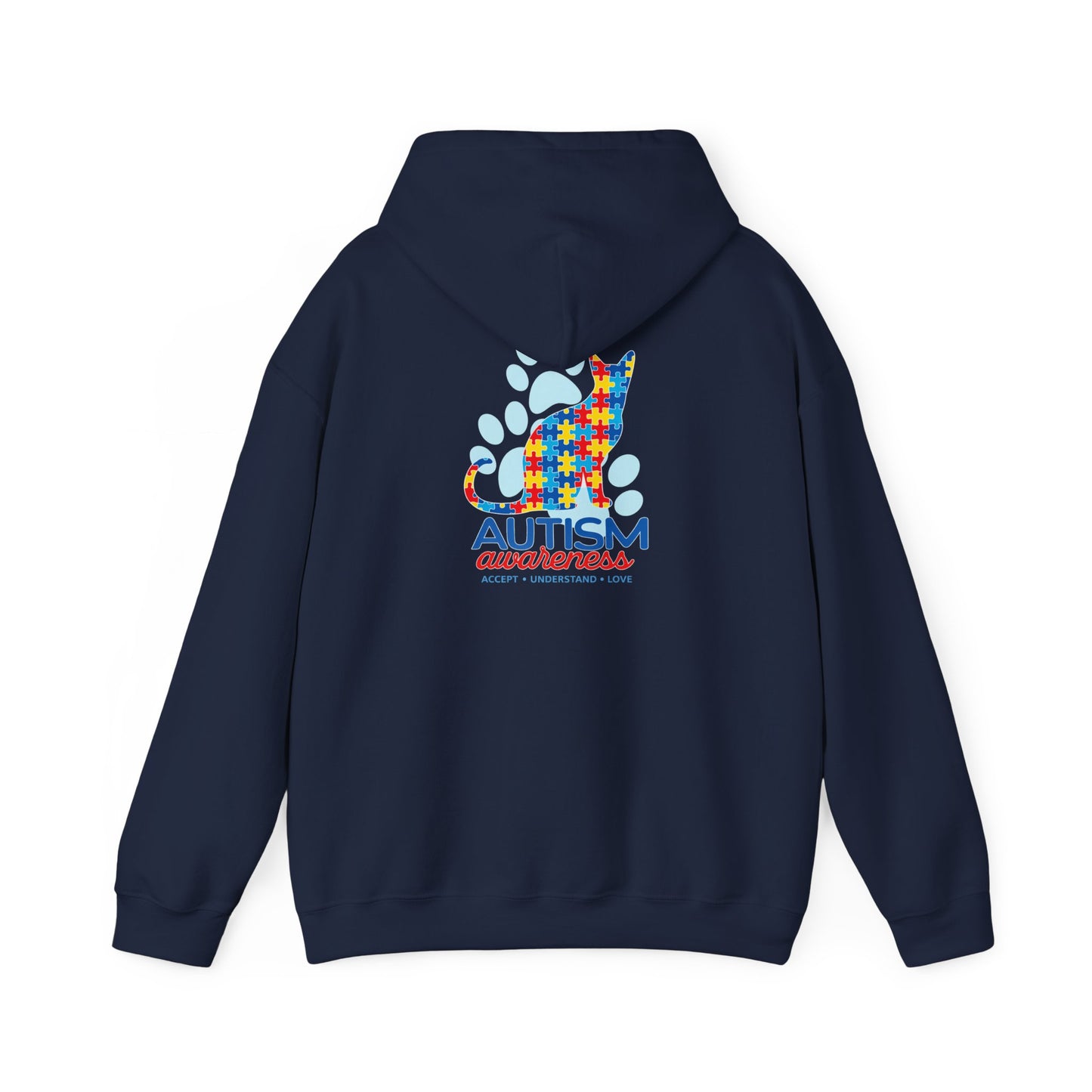 Autism Awareness Puzzle Cat Hoodie | Autism Awareness Sweatshirt