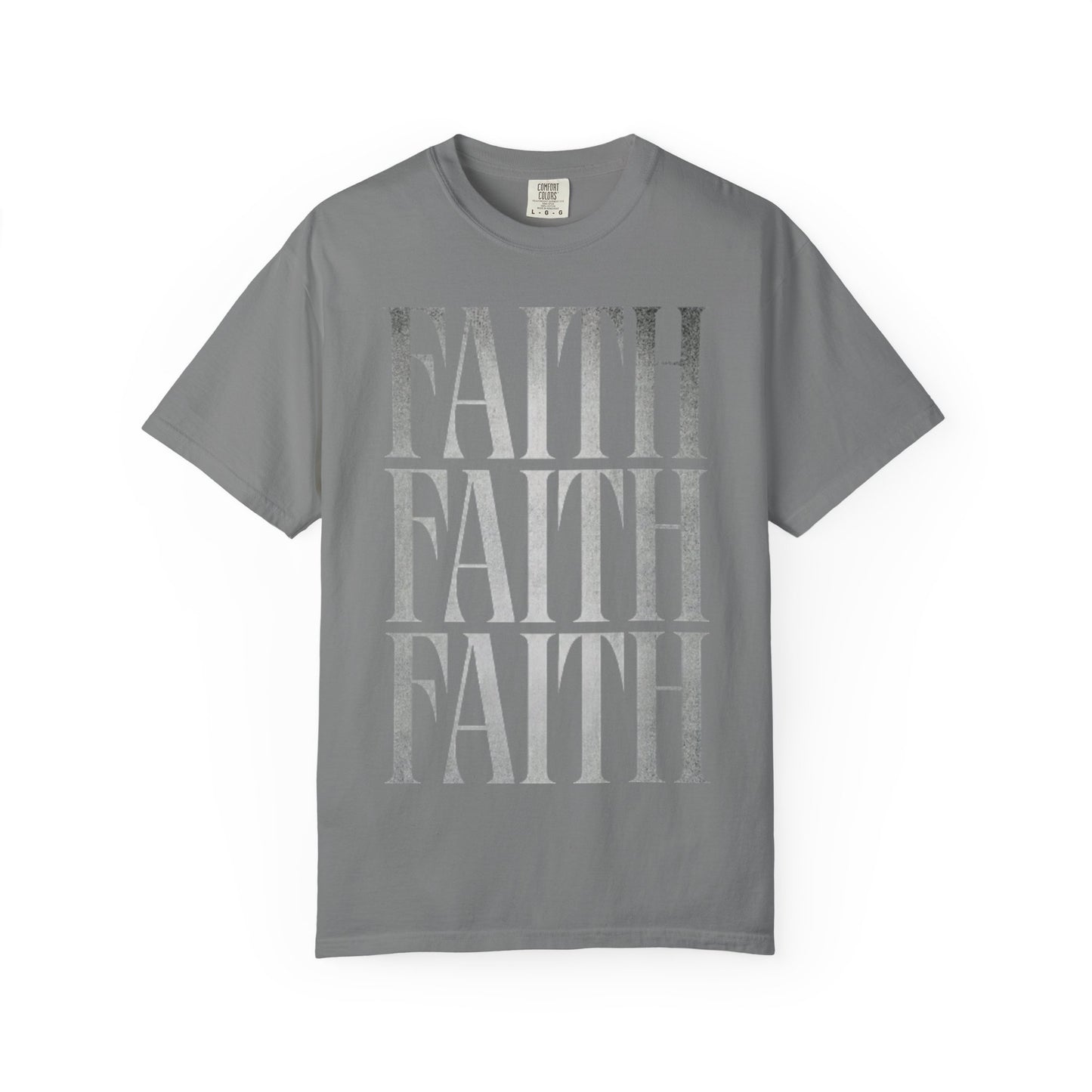 Faith Repeat T-shirt | Faith Typography Shirt, Religious Graphic Tee