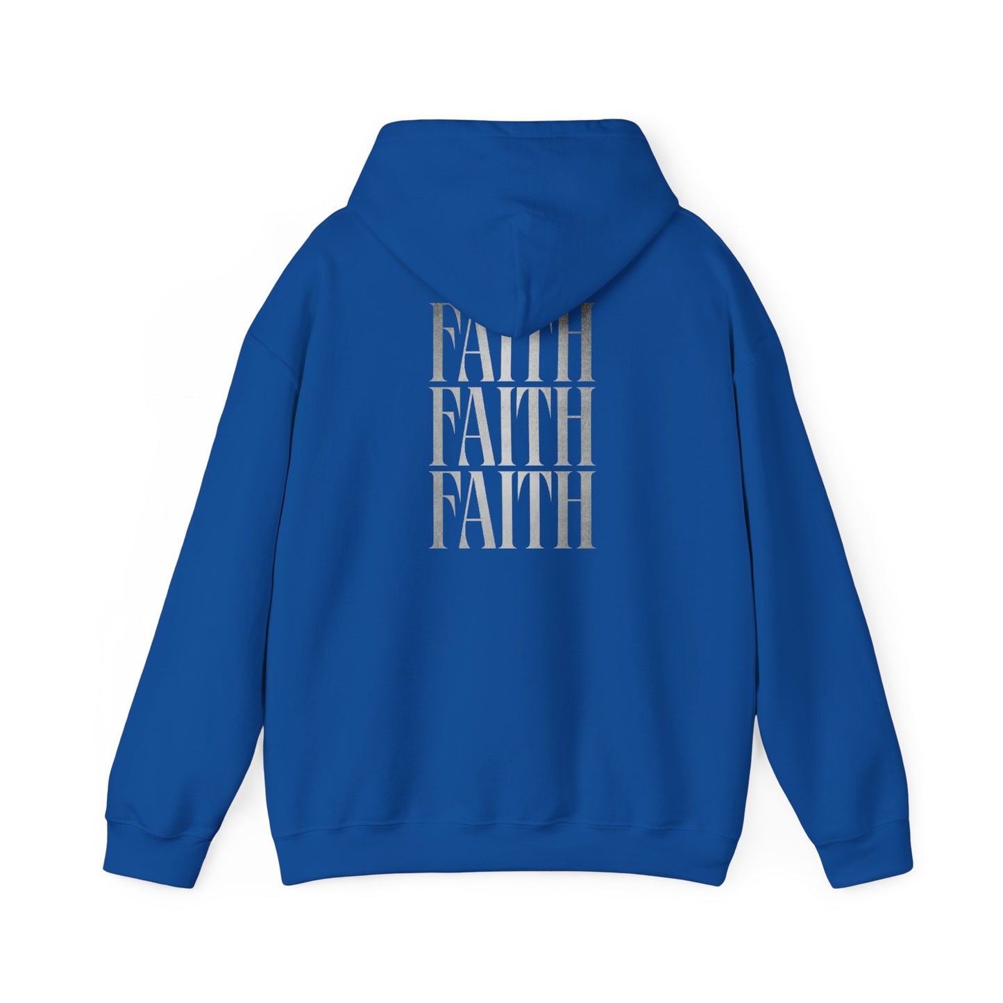 Minimal Cross Hoodie — Small Chest Christian Cross Graphic Hooded Sweatshirt
