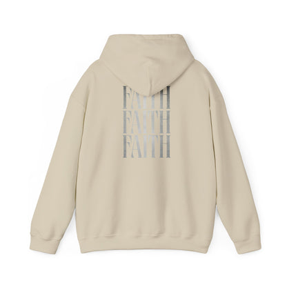 Minimal Cross Hoodie — Small Chest Christian Cross Graphic Hooded Sweatshirt