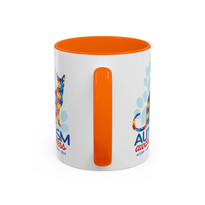 Autism Awareness Puzzle Cat Mug | Accent Coffee Mug 11oz/15oz