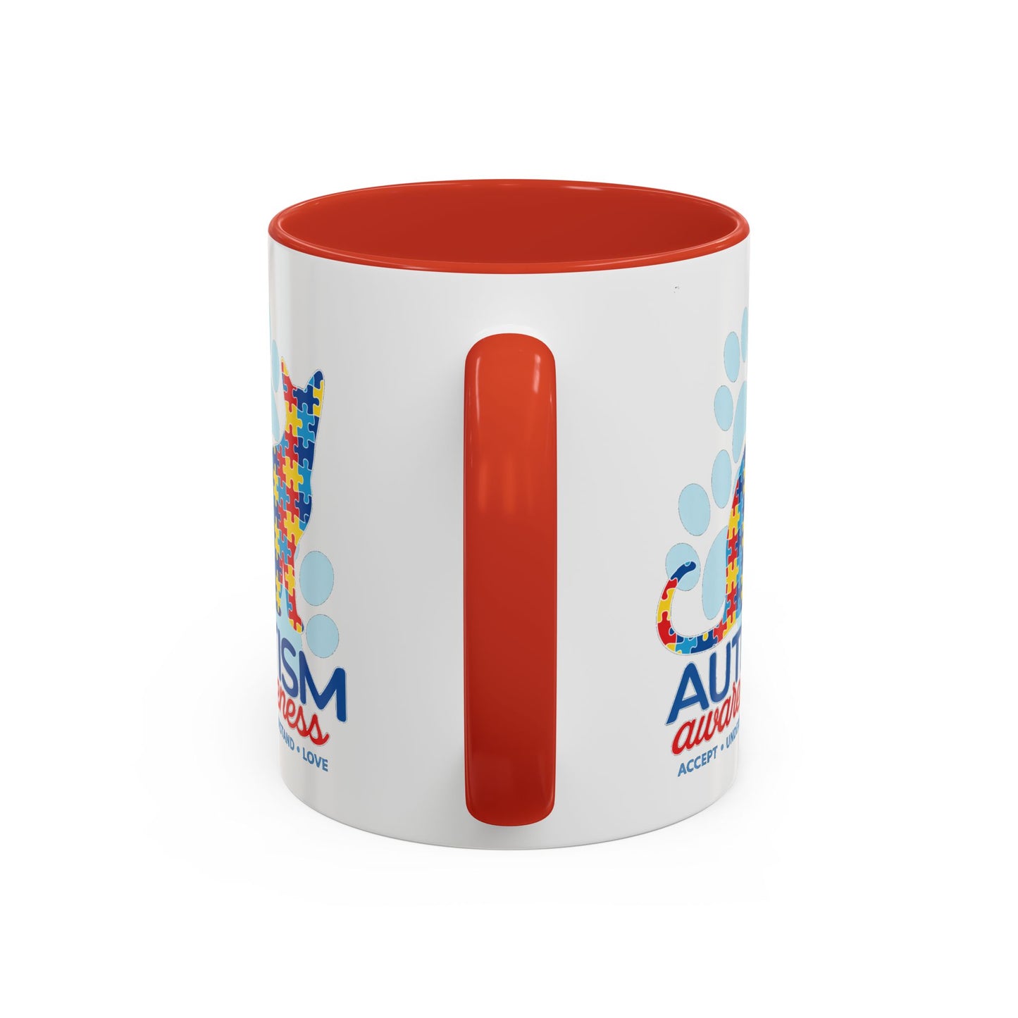 Autism Awareness Puzzle Cat Mug | Accent Coffee Mug 11oz/15oz