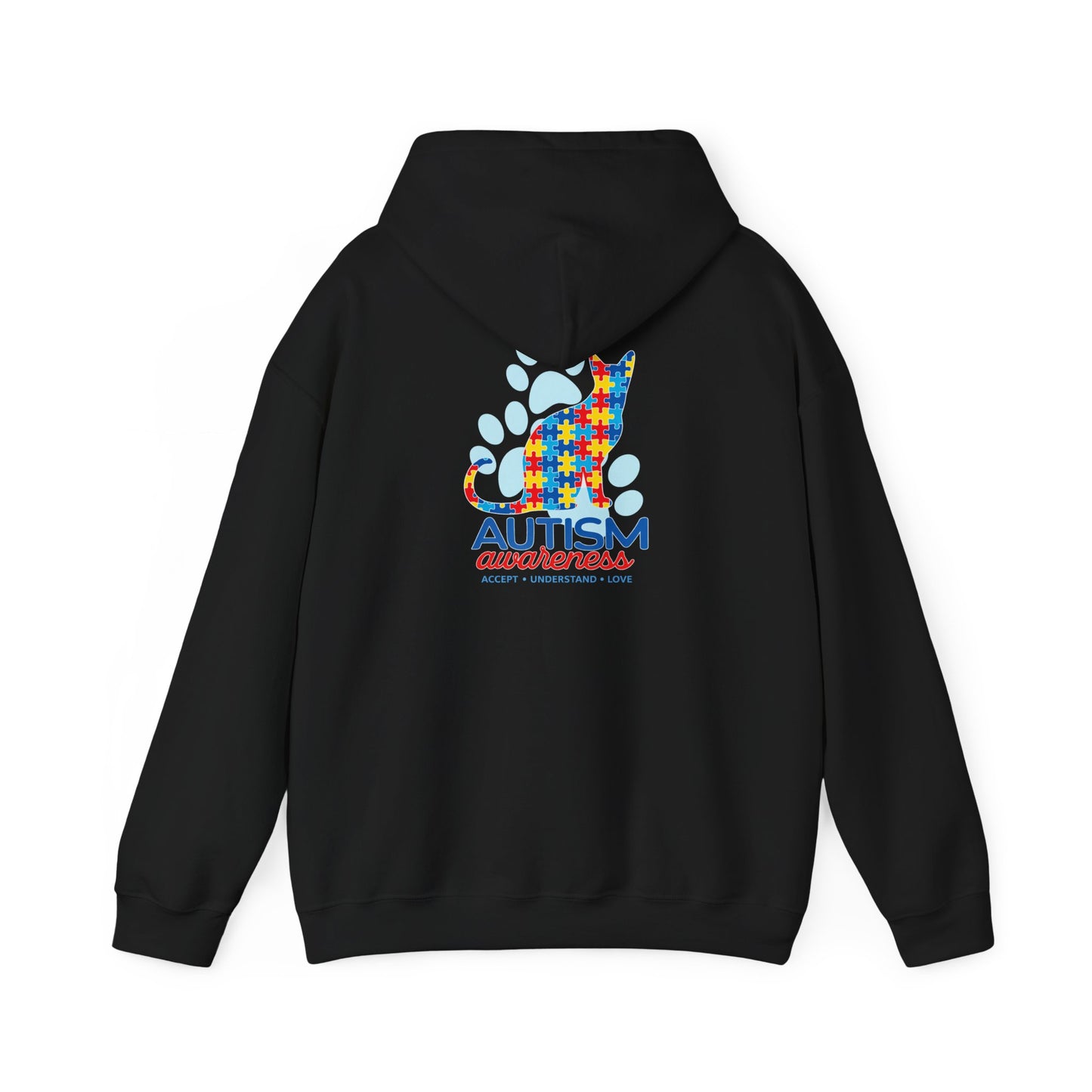 Autism Awareness Puzzle Cat Hoodie | Autism Awareness Sweatshirt