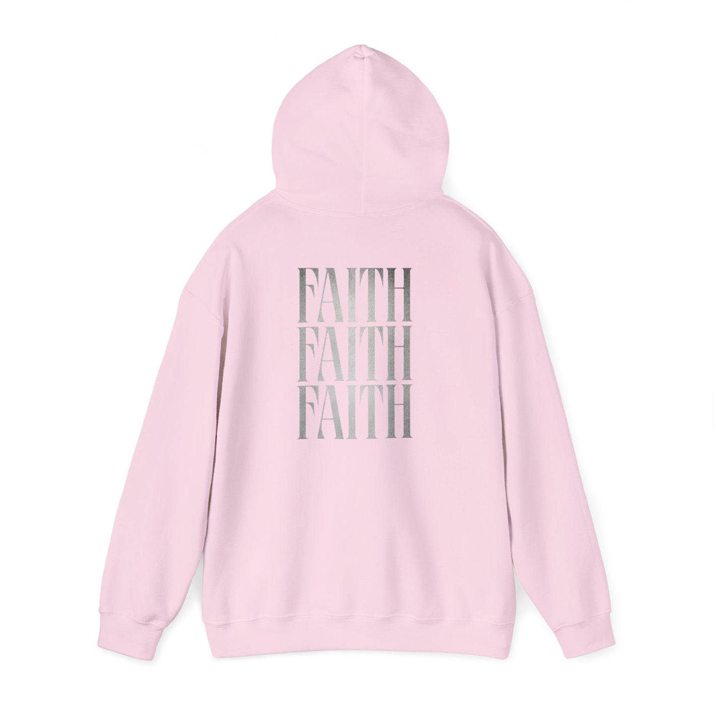 Minimal Cross Hoodie — Small Chest Christian Cross Graphic Hooded Sweatshirt