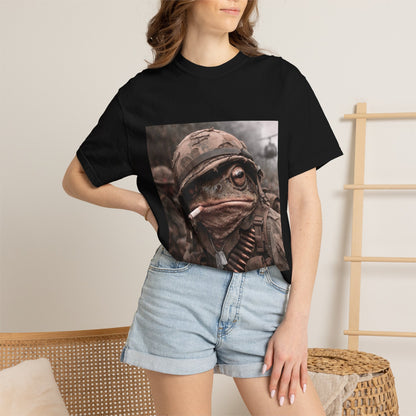 Soldier Frog Illustration T-Shirt