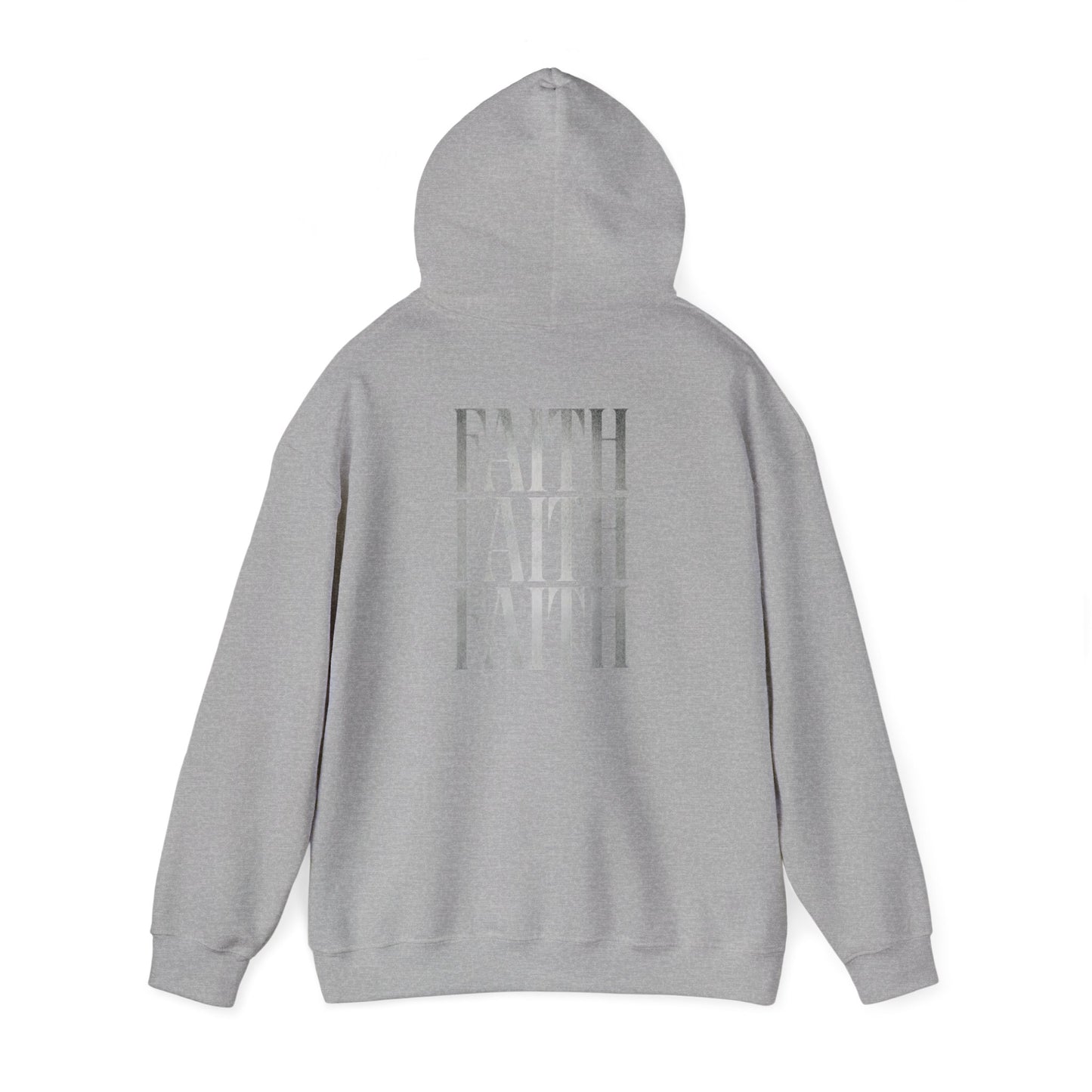 Minimal Cross Hoodie — Small Chest Christian Cross Graphic Hooded Sweatshirt
