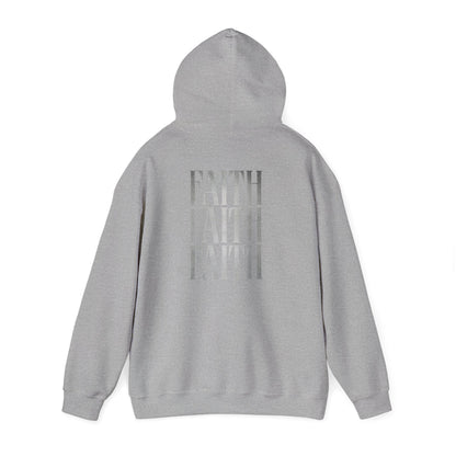 Minimal Cross Hoodie — Small Chest Christian Cross Graphic Hooded Sweatshirt