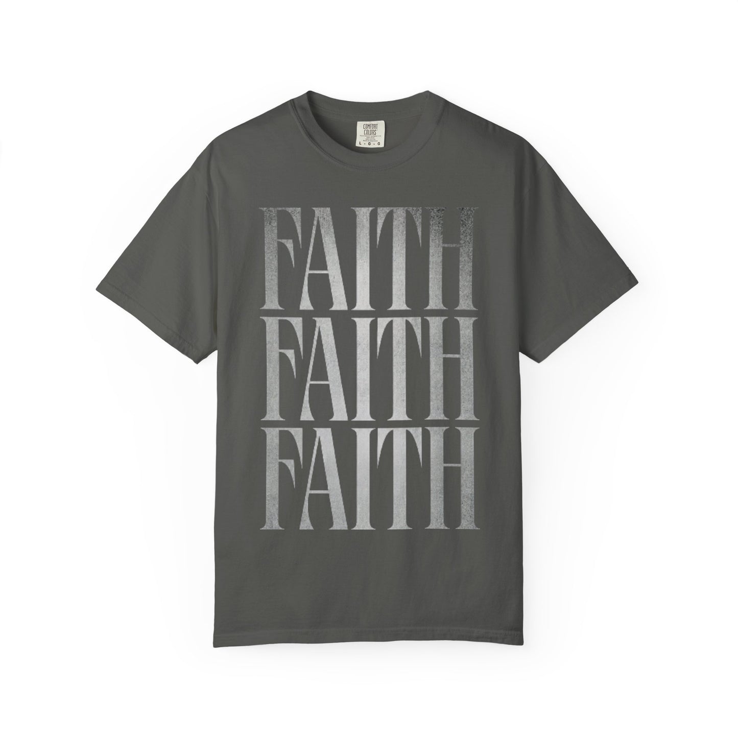 Faith Repeat T-shirt | Faith Typography Shirt, Religious Graphic Tee