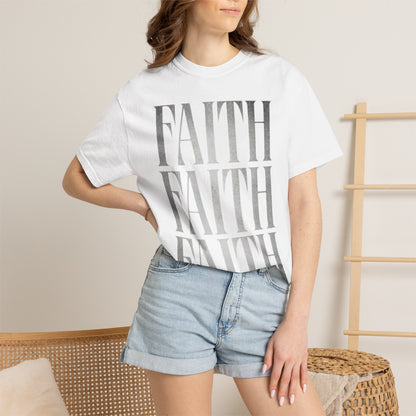 Faith Repeat T-shirt | Faith Typography Shirt, Religious Graphic Tee
