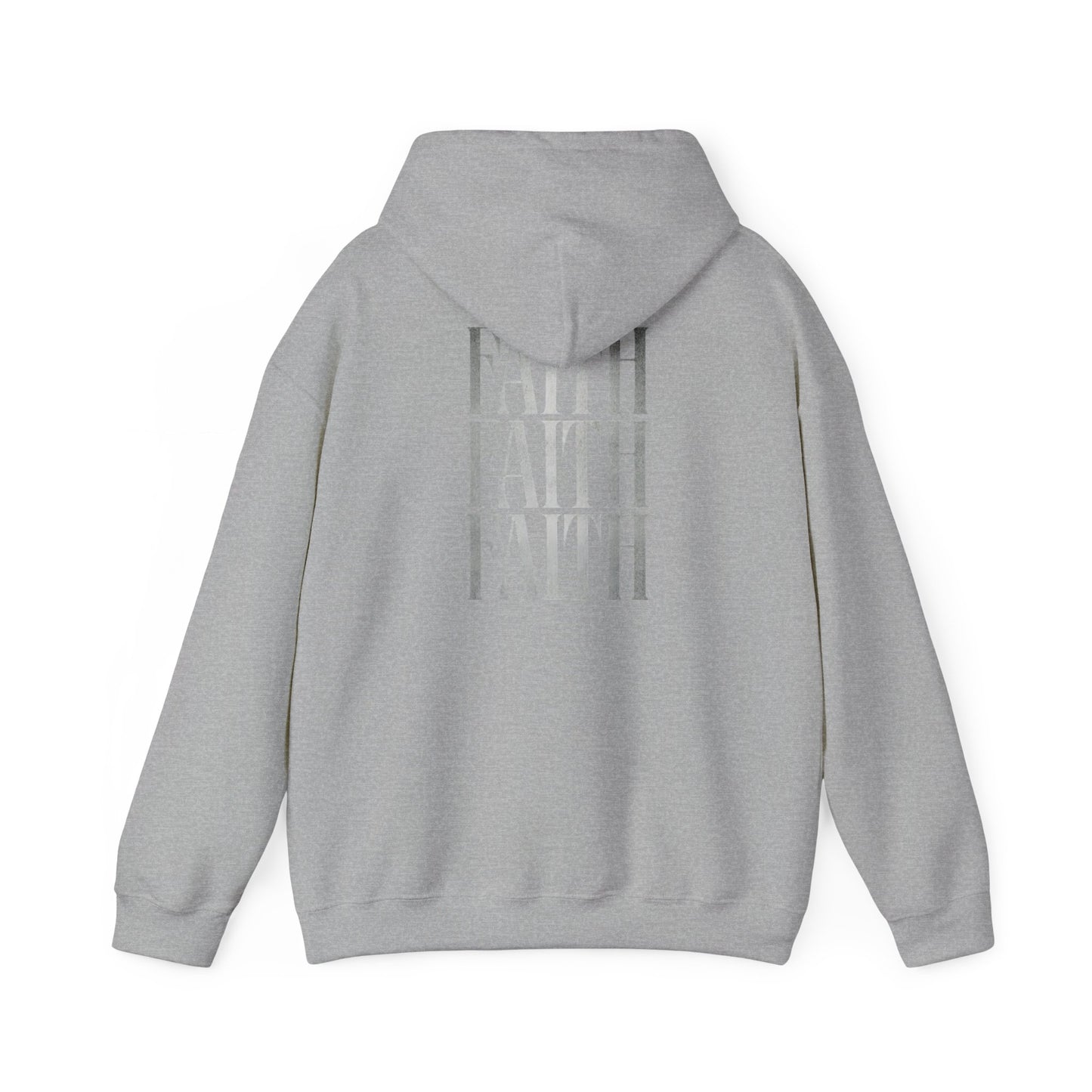 Minimal Cross Hoodie — Small Chest Christian Cross Graphic Hooded Sweatshirt