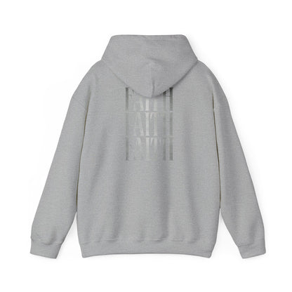 Minimal Cross Hoodie — Small Chest Christian Cross Graphic Hooded Sweatshirt