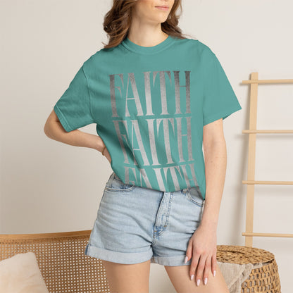 Faith Repeat T-shirt | Faith Typography Shirt, Religious Graphic Tee