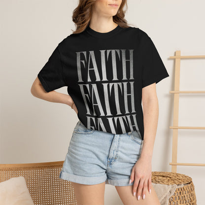 Faith Repeat T-shirt | Faith Typography Shirt, Religious Graphic Tee