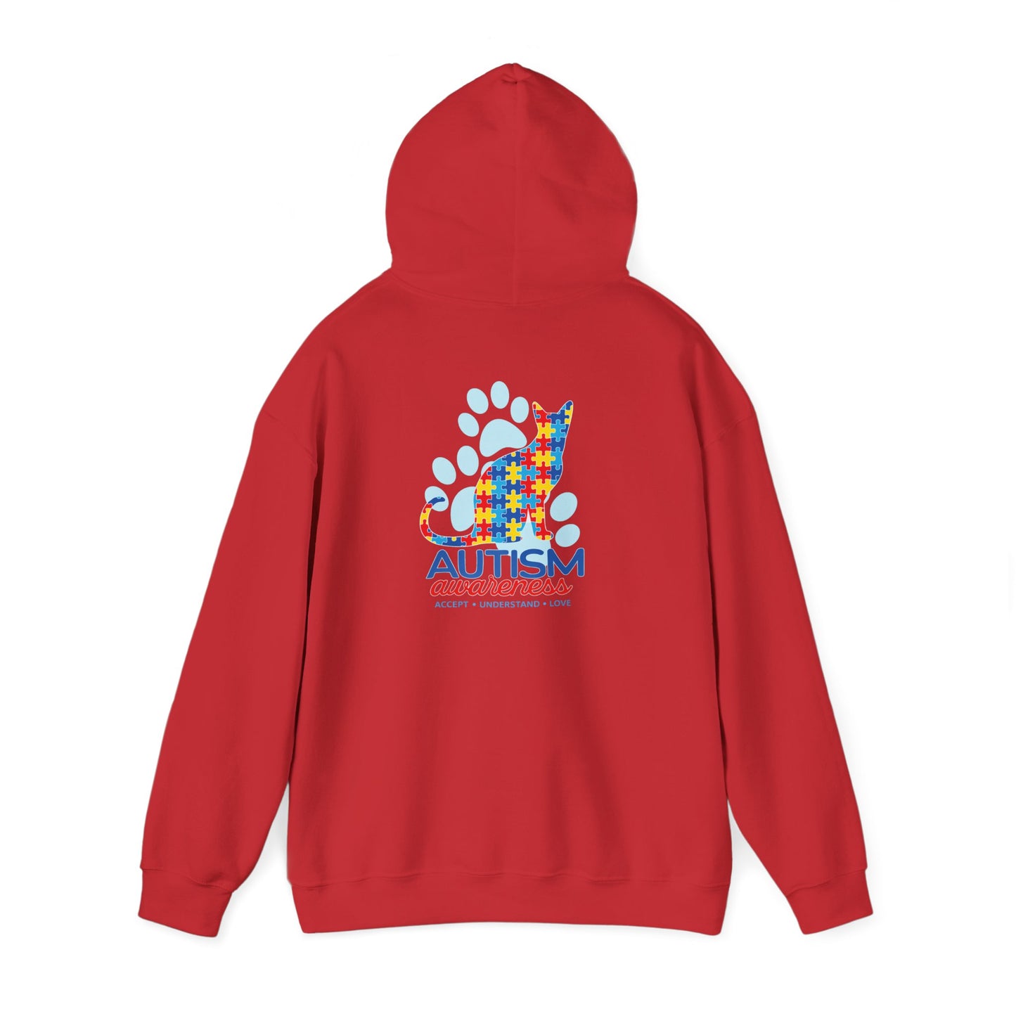 Autism Awareness Puzzle Cat Hoodie | Autism Awareness Sweatshirt