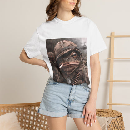 Soldier Frog Illustration T-Shirt