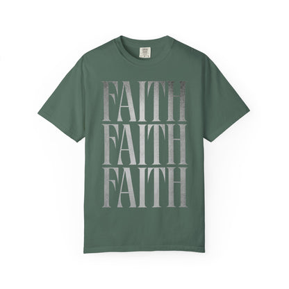 Faith Repeat T-shirt | Faith Typography Shirt, Religious Graphic Tee