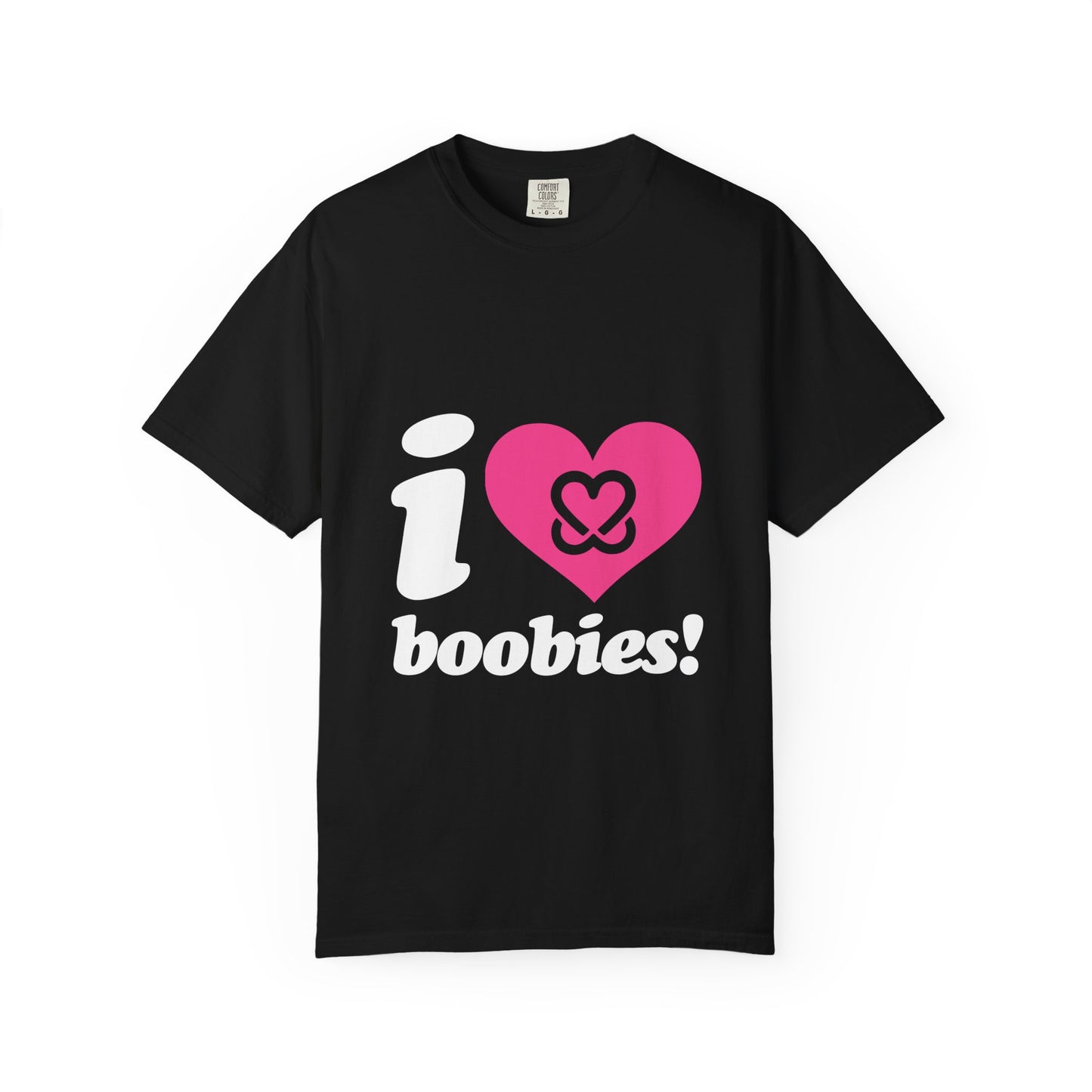 I Heart Boobies T-Shirt | Breast Cancer Awareness Heart Graphic