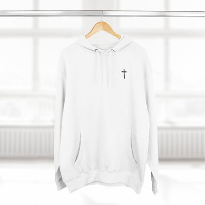 Jesus Typography Cross Hoodie | Christian Faith Religious Pullover