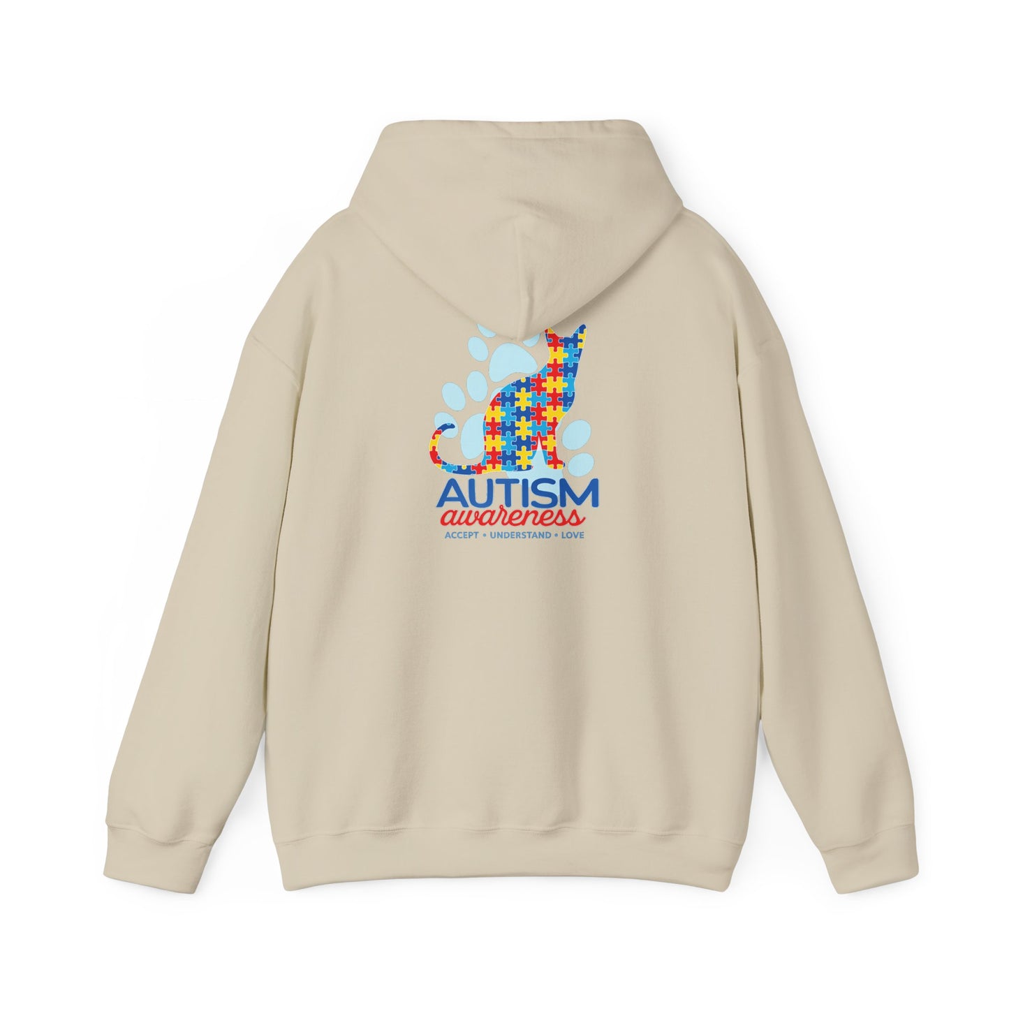 Autism Awareness Puzzle Cat Hoodie | Autism Awareness Sweatshirt