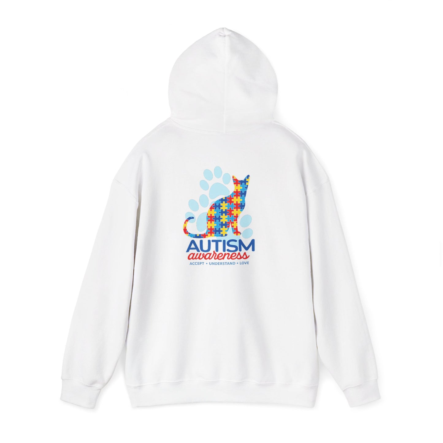 Autism Awareness Puzzle Cat Hoodie | Autism Awareness Sweatshirt