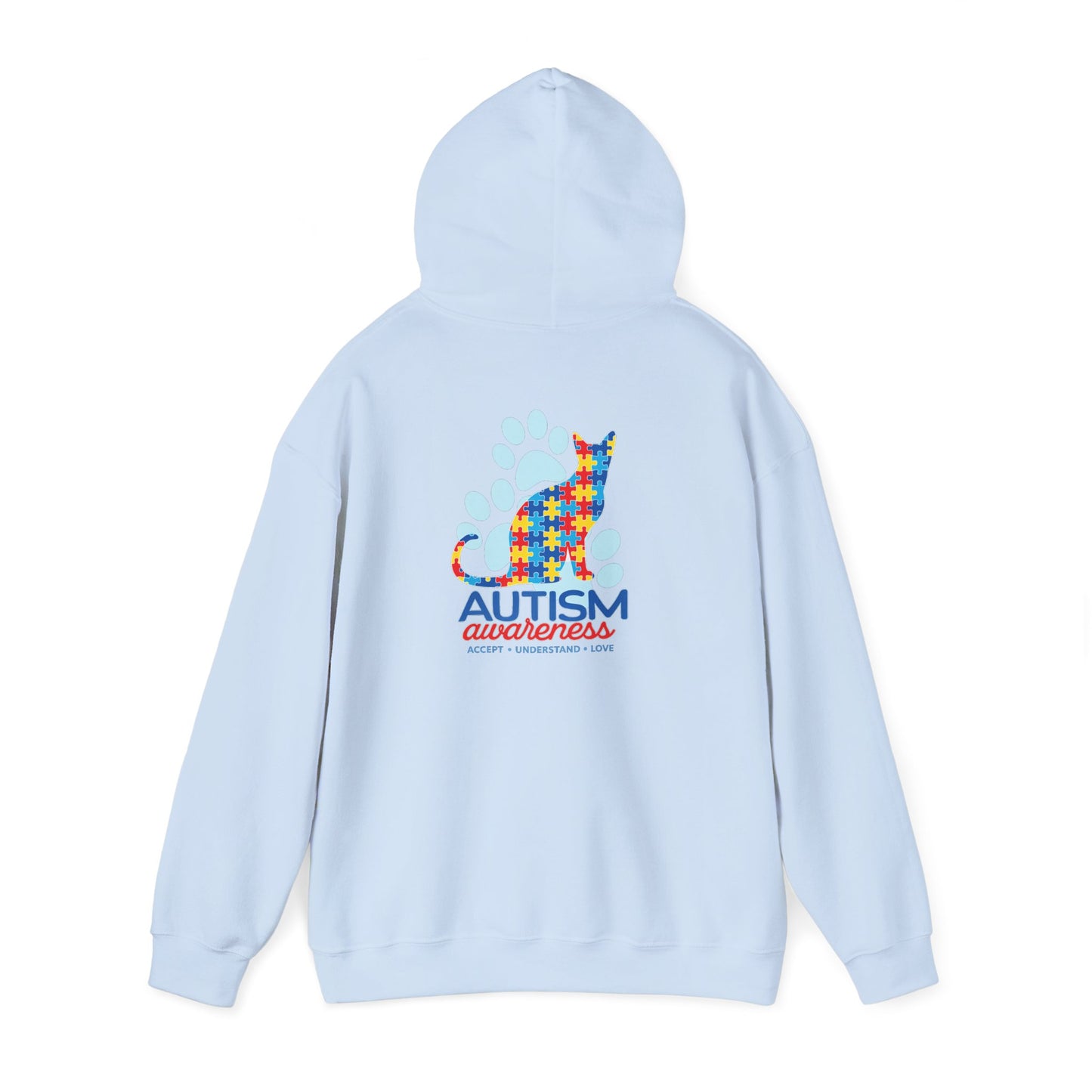 Autism Awareness Puzzle Cat Hoodie | Autism Awareness Sweatshirt