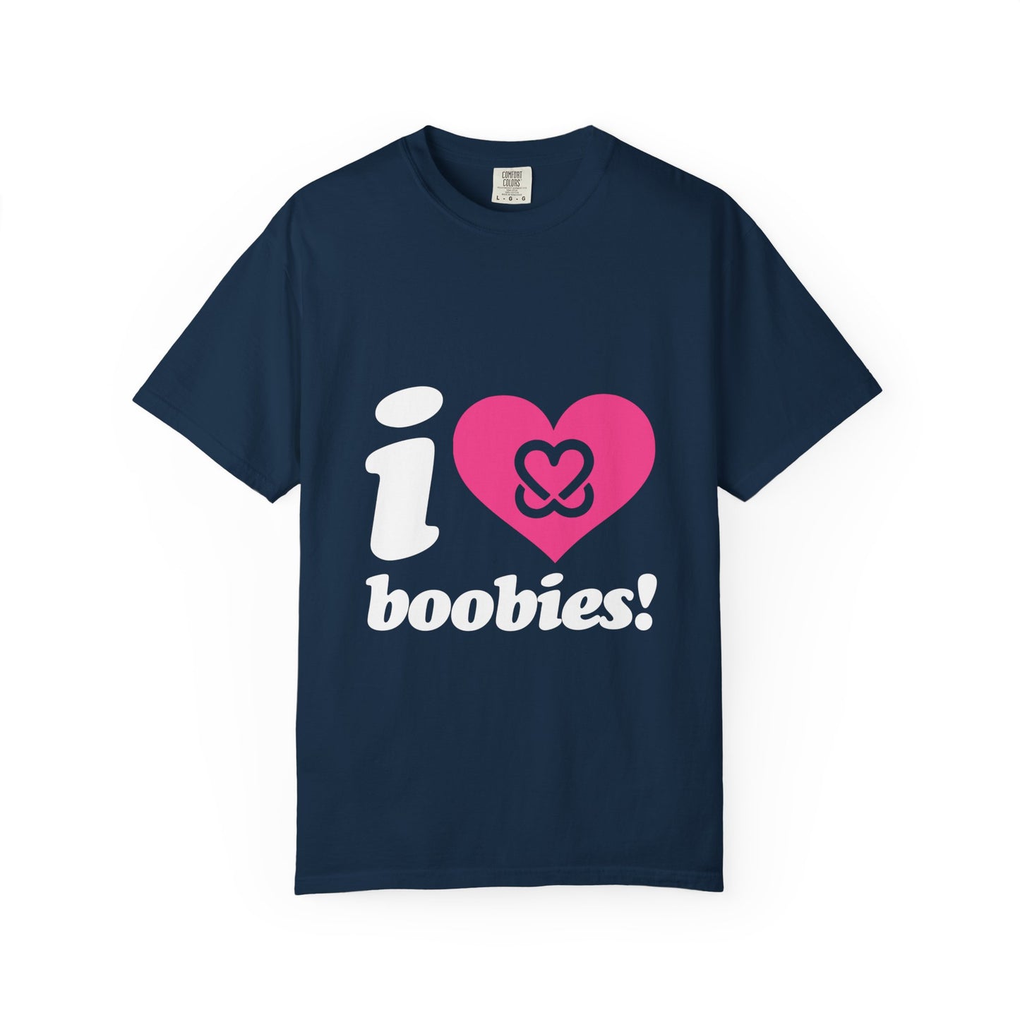 I Heart Boobies T-Shirt | Breast Cancer Awareness Heart Graphic