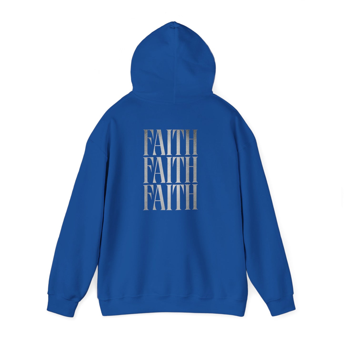 Minimal Cross Hoodie — Small Chest Christian Cross Graphic Hooded Sweatshirt