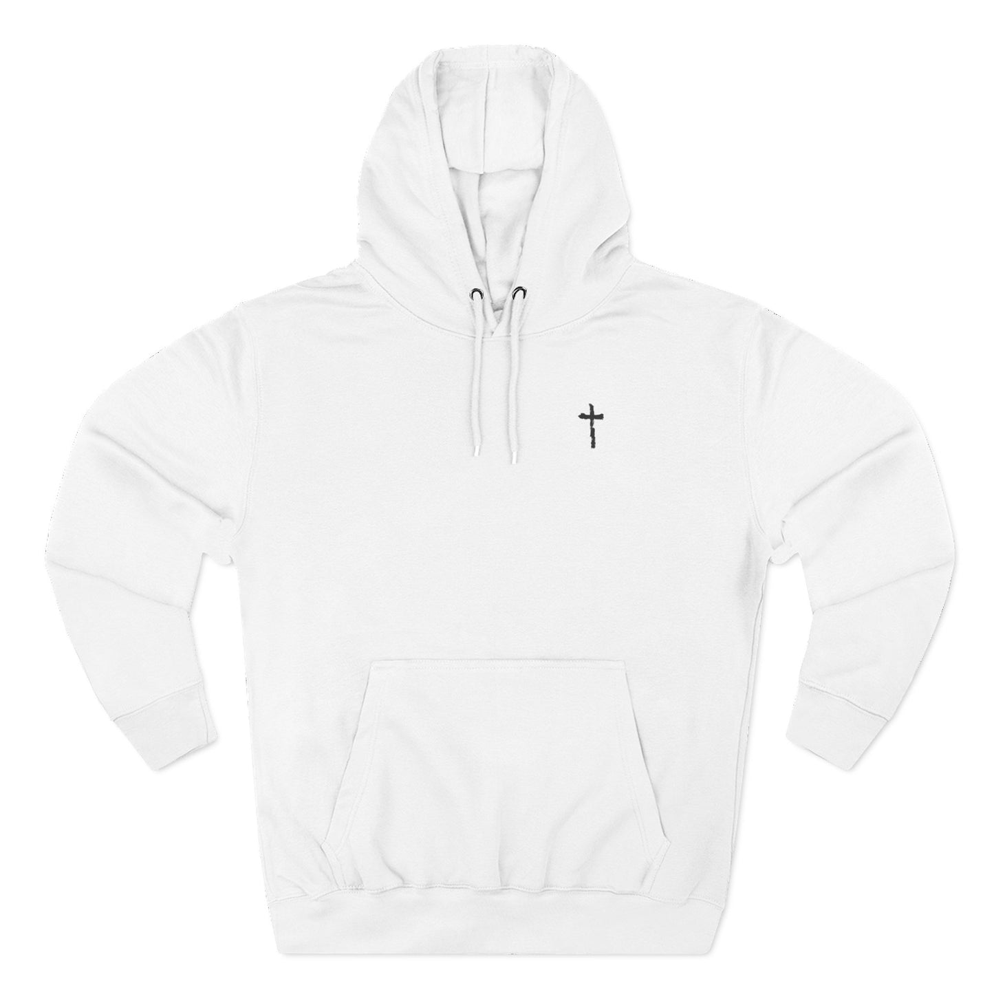 Jesus Typography Cross Hoodie | Christian Faith Religious Pullover