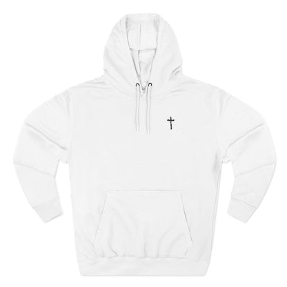 Jesus Typography Cross Hoodie | Christian Faith Religious Pullover