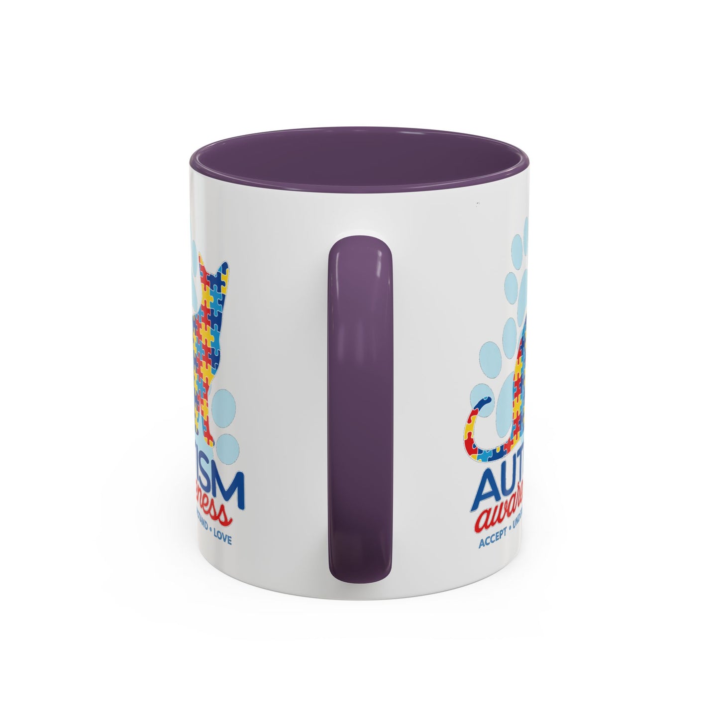 Autism Awareness Puzzle Cat Mug | Accent Coffee Mug 11oz/15oz