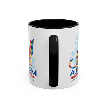 Autism Awareness Puzzle Cat Mug | Accent Coffee Mug 11oz/15oz