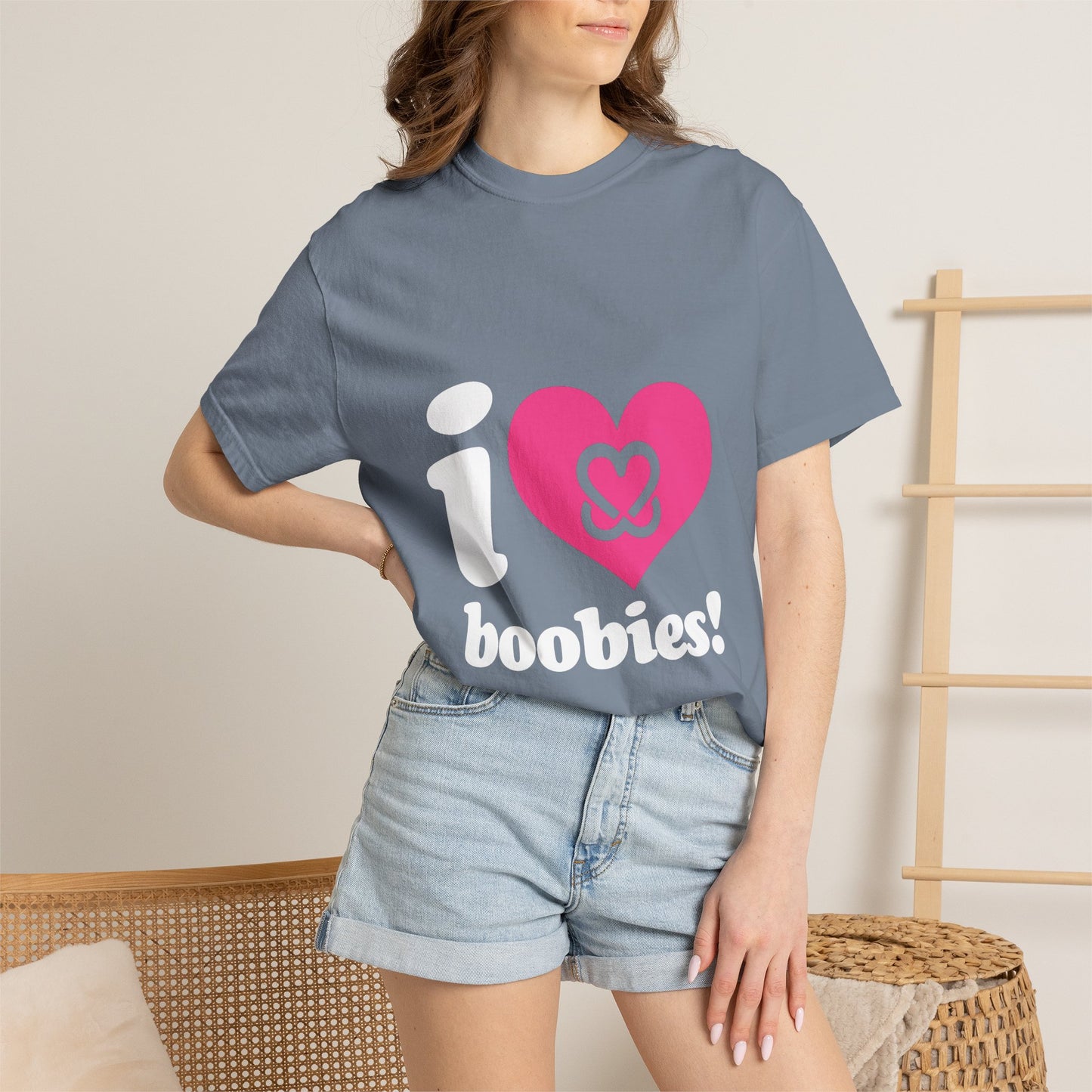 I Heart Boobies T-Shirt | Breast Cancer Awareness Heart Graphic