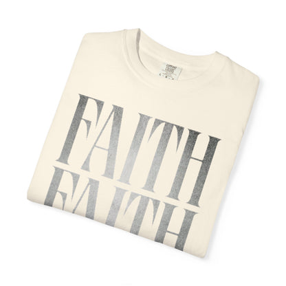 Faith Repeat T-shirt | Faith Typography Shirt, Religious Graphic Tee