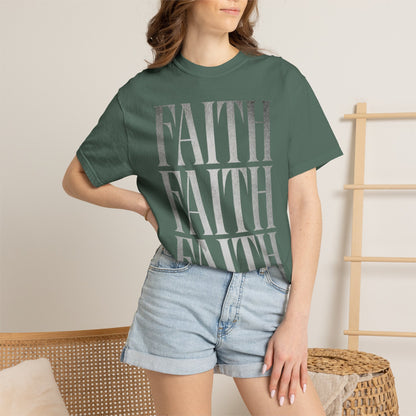 Faith Repeat T-shirt | Faith Typography Shirt, Religious Graphic Tee