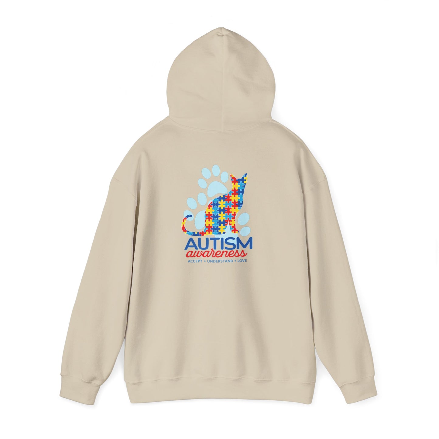 Autism Awareness Puzzle Cat Hoodie | Autism Awareness Sweatshirt