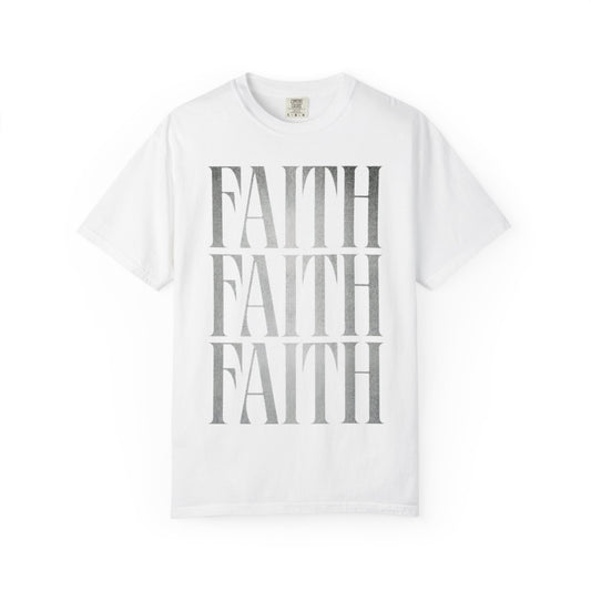 Faith Repeat T-shirt | Faith Typography Shirt, Religious Graphic Tee