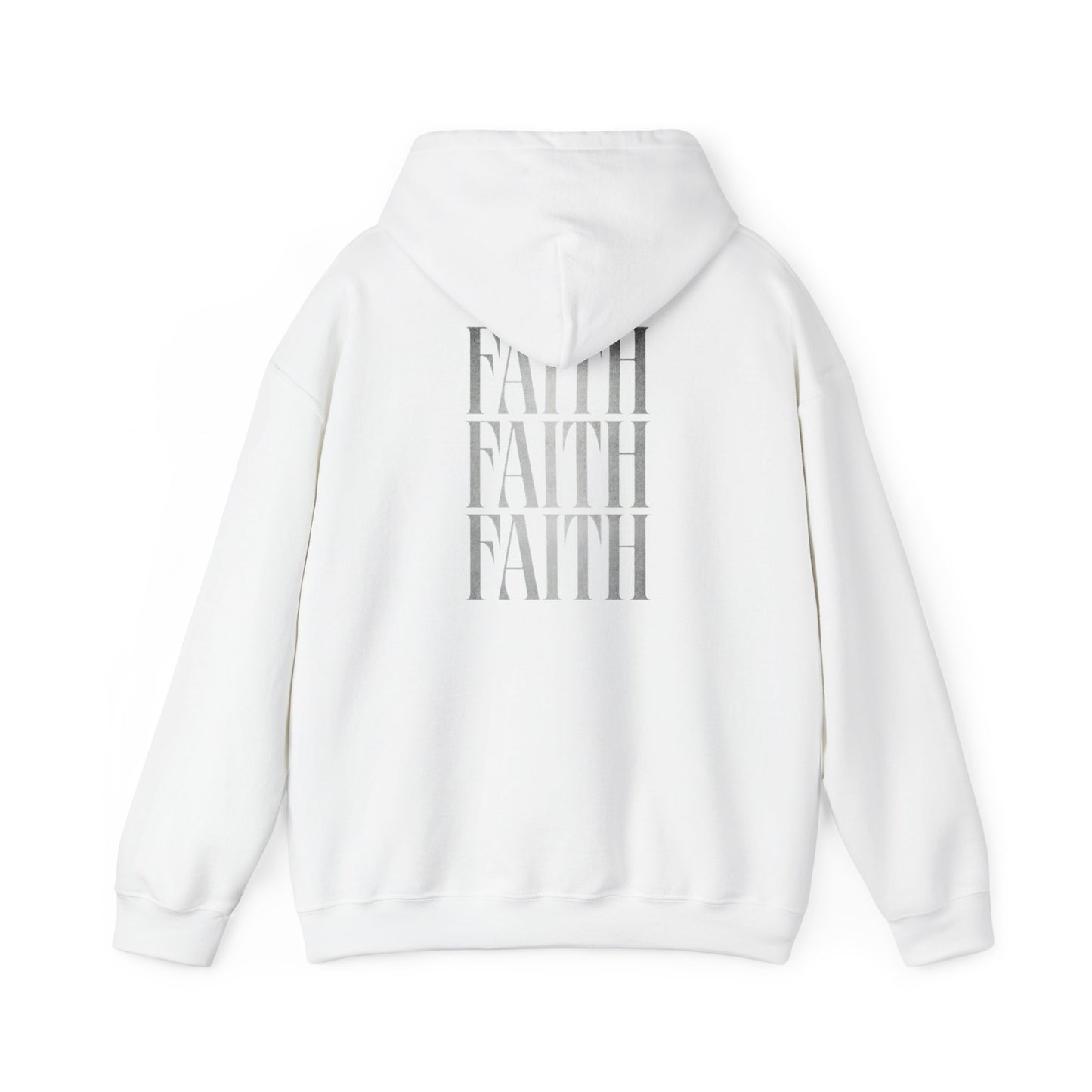 Minimal Cross Hoodie — Small Chest Christian Cross Graphic Hooded Sweatshirt