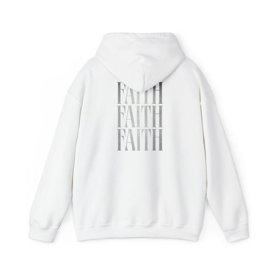 Minimal Cross Hoodie — Small Chest Christian Cross Graphic Hooded Sweatshirt